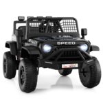 24V Ride On Car for Kids with Parent Remote Control and Music, Black