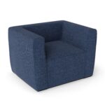 Inflatable Sofa with Detachable Cover and Wide Armrests, Blue